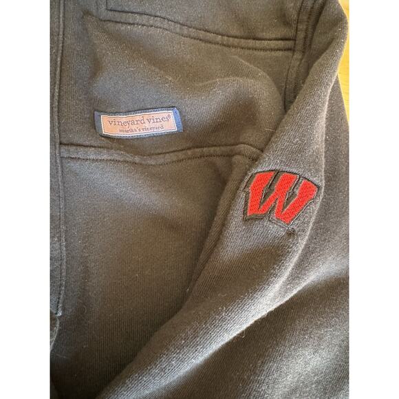 Vineyard Vines UW Badgers Dreamcloth Relaxed Shep Shirt 1/4 Zip Blue Women's M - Picture 9 of 12